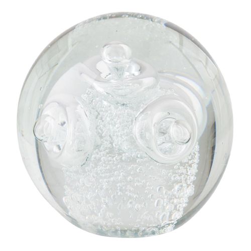 Presse-papier En Verre "anneaux" 12cm Transparent