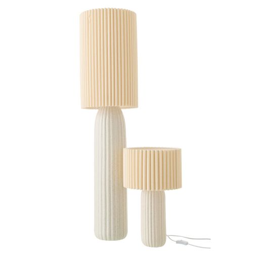 Lampe À Poser En Céramique "esmee" 50cm Blanc Cassé