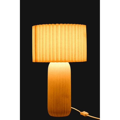 Lampe À Poser En Céramique "esmee" 50cm Blanc Cassé