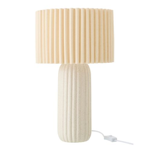 Lampe À Poser En Céramique "esmee" 50cm Blanc Cassé