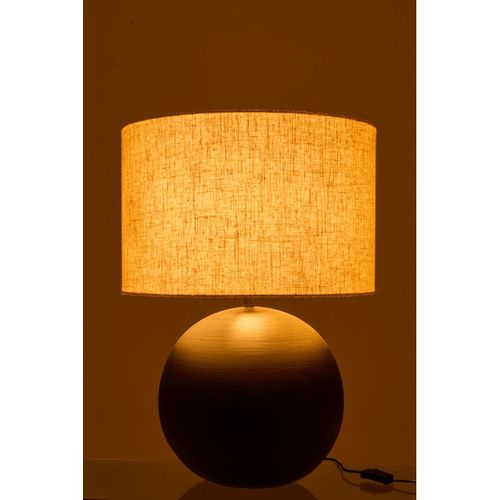 Lampe À Poser En Céramique "balle" 62cm Noir