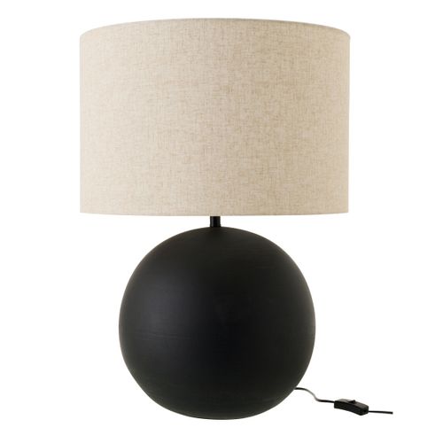 Lampe À Poser En Céramique "balle" 62cm Noir