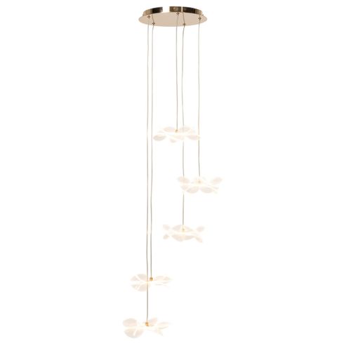 Plafonnier Fleurs LED "blossom Ii" 150cm Doré