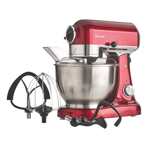 Robot pâtissier BRANDT 173005 Rouge cerise vue accessoires