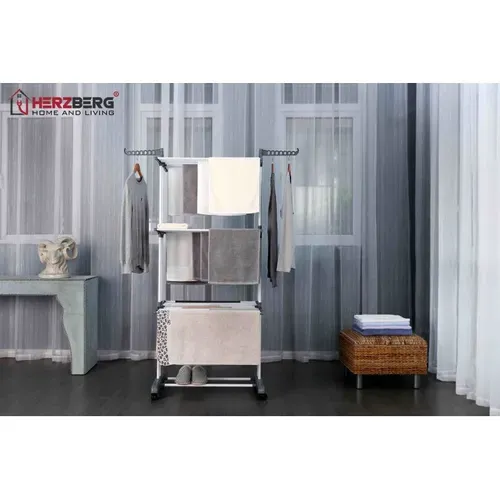 Séchoir Multifonctions 20m D'étendage Gris Hg8034-gry