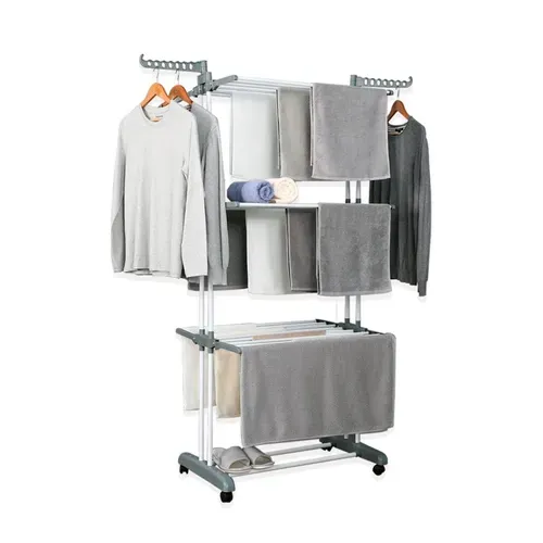 Séchoir Multifonctions 20m D'étendage Gris Hg8034-gry
