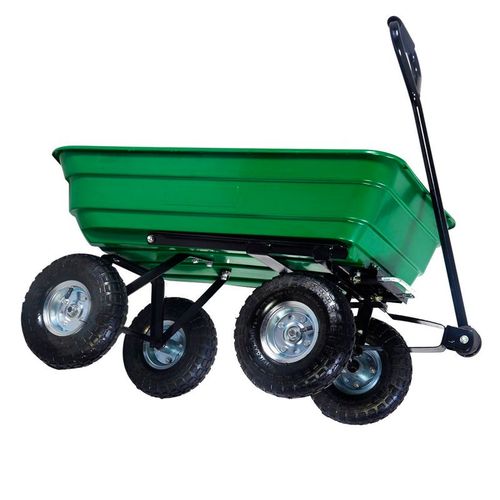Chariot De Jardin À Main Avec Benne Basculante 50l  Hg8028-50-gre