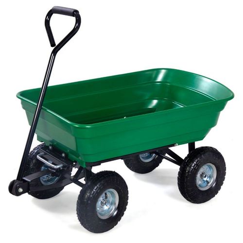 Chariot De Jardin À Main Avec Benne Basculante 50l  Hg8028-50-gre