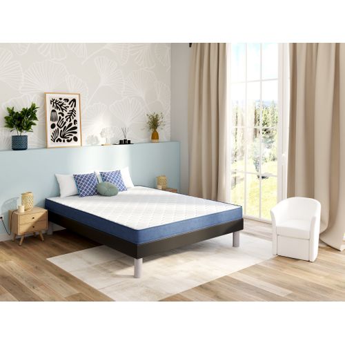 Matelas ressorts 140x190 cm DREAMEA BELO roulé ép.13 cm