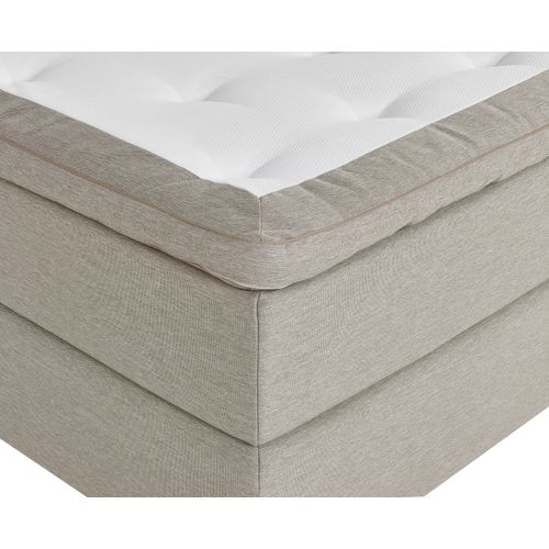 BOXSPRING lit complet taupe CONTINENTAL ép.72 cm 160x200 cm/2x80x200 cm