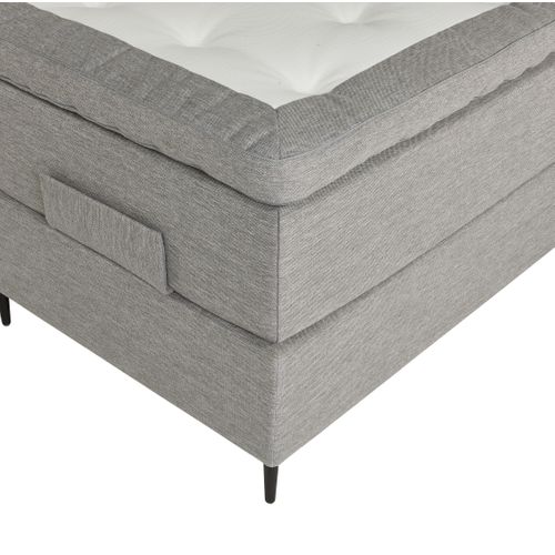 BOXSPRING lit complet relax CONTINENTAL gris 2x80x200 cm ép.66 cm vue détaillée