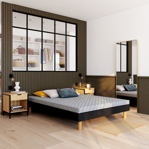 Matelas mousse 140x190 cm UNO ép.10 cm