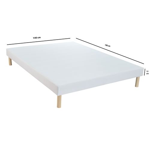Sommier tapissier 140x190 cm NERION blanc