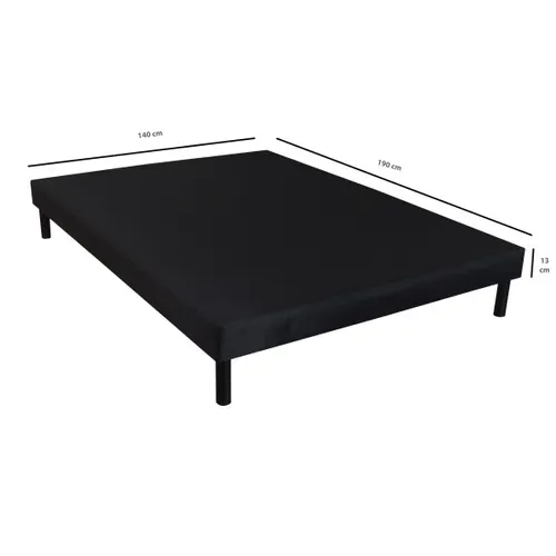 Sommier tapissier 140x190 cm NERION noir