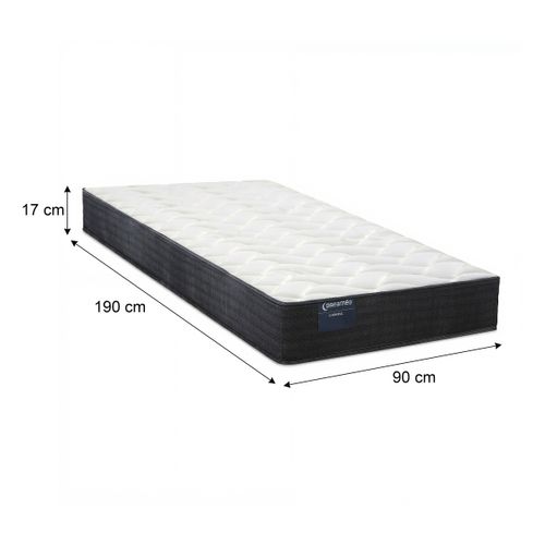 Matelas mousse 90x190 cm DREAMEA GAMMA 2 roulé ép.17 cm