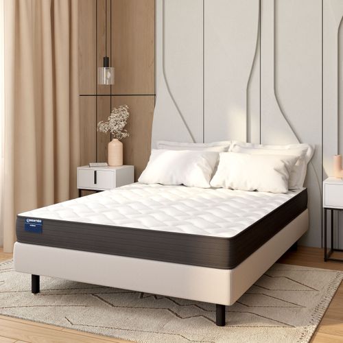 Matelas mousse 140x190 cm DREAMEA GAMMA 2 roulé ép.17 cm