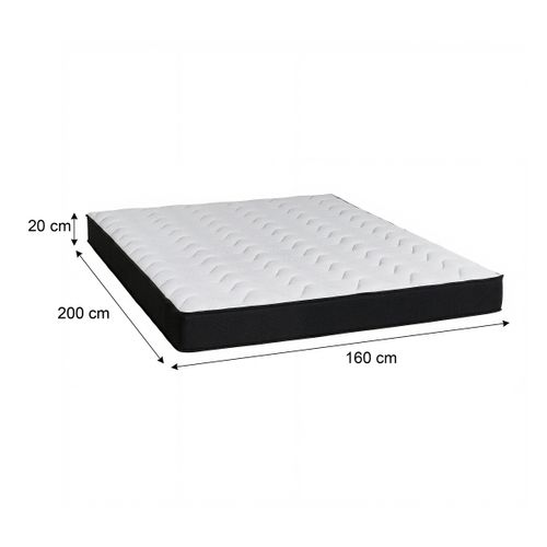 Matelas mousse 160x200 cm DREAMEA MAIA roulé ép.20 cm
