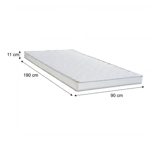 Matelas mousse 90x190 cm LENTO roulé ép.11 cm