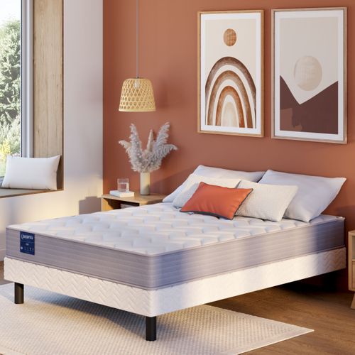 Matelas mousse 140x190 cm DREAMEA LISA roulé ép.20 cm