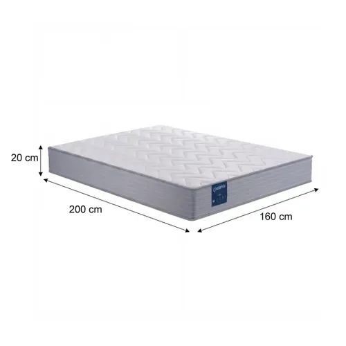 Matelas mousse 160x200 cm DREAMEA LISA roulé ép.20 cm