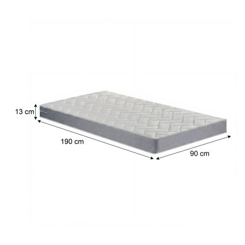 Matelas mousse 90x190 cm DREAMEA MALO roulé ép.13 cm
