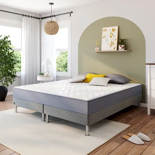 Matelas ressorts 180x200 cm avec mémoire de forme GAIA 2 ép.21 cm vue d'ambiance 1