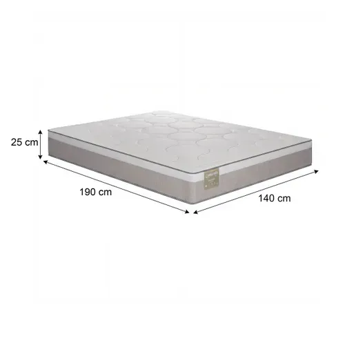 Matelas hybride 140x190 cm avec mémoire de forme EVOLUTION ép.25 cm