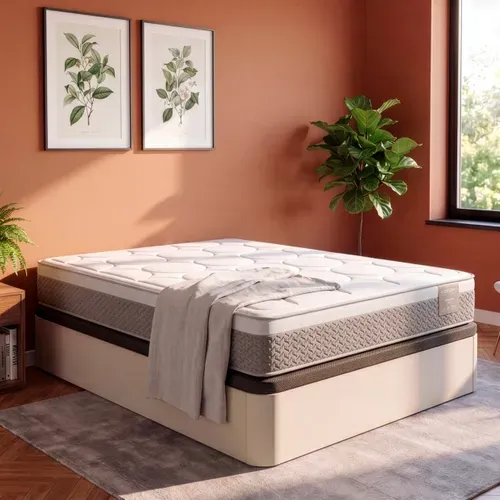 Matelas hybride 160x200 cm avec mémoire de forme EVOLUTION ép.25 cm vue d'ambiance 1