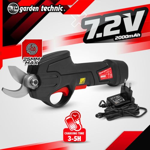 Sécateur De Branche Sans Fil 7,2 V, Batterie Intégrée Et Chargeur