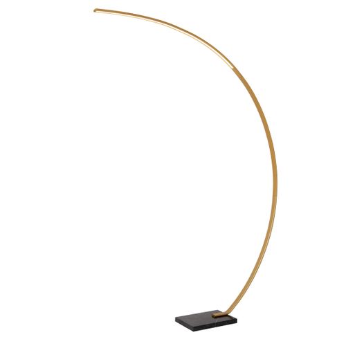Curve Lampadaire Arceau - Or Mat / Laiton - LED Intégré