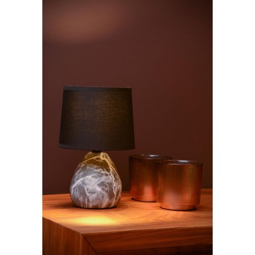 Marmo Lampe De Table - Noir - 1xe14