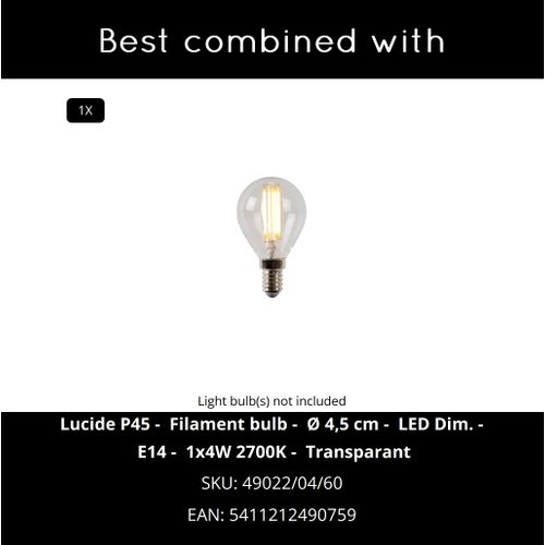 Marmo Lampe De Table - Noir - 1xe14