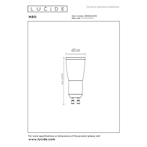 Mr11 Ampoule LED - Noir - Gu10 (mr11)