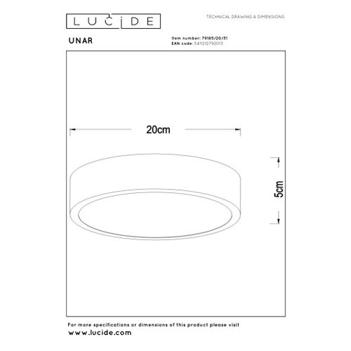 Unar Plafonnier - Blanc - LED Intégré