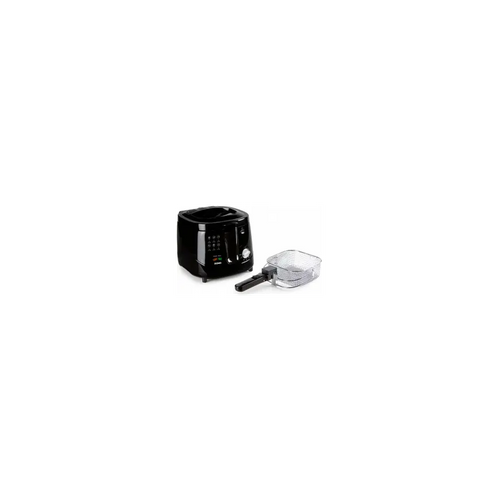 Friteuse Électrique Compacte 2,5 L 1800 W Noire, Thermostat Réglable