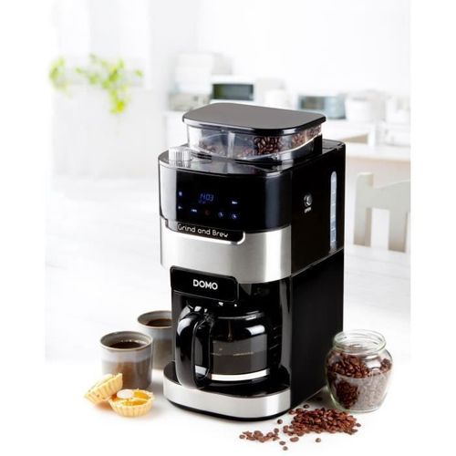 Cafetière Filtre Avec Moulin Intégré 1,5 L, Écran Tactile, 12 Tasses
