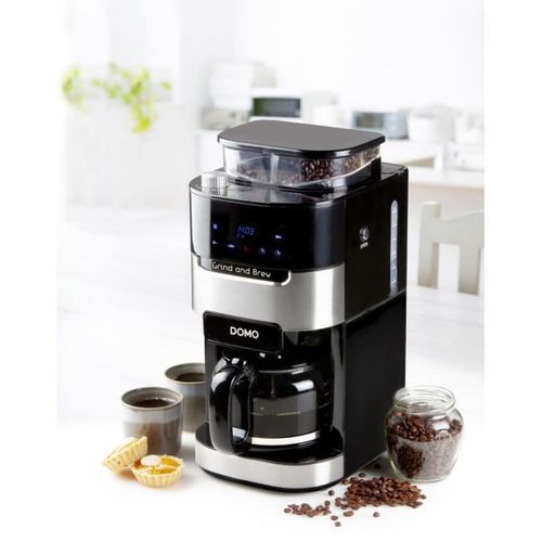 Cafetière Filtre Avec Moulin Intégré 1,5 L, Écran Tactile, 12 Tasses