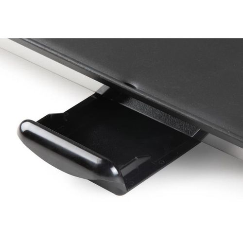 Plancha électrique XXL 1800 W, Plaque Antiadhésive 90 X 22 Cm, Noir