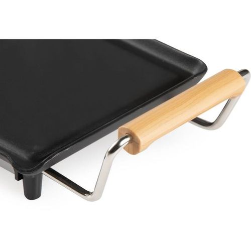 Plancha électrique XXL 1800 W, Plaque Antiadhésive 90 X 22 Cm, Noir