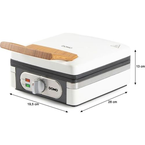 Gaufrier 2 Gaufres XXL — 1400 W, Plaques Céramique Sans Pfas, Thermostat Réglable