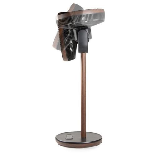 Ventilateur Sur Pied - 26 W - Bois - Eco Consommation - Silencieux - 9 Vitesses - Affichage LED