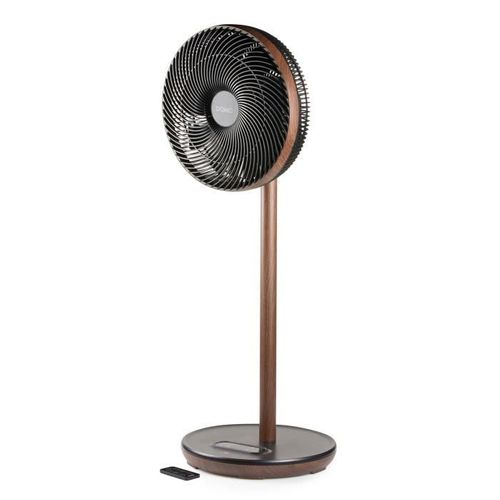 Ventilateur Sur Pied - 26 W - Bois - Eco Consommation - Silencieux - 9 Vitesses - Affichage LED