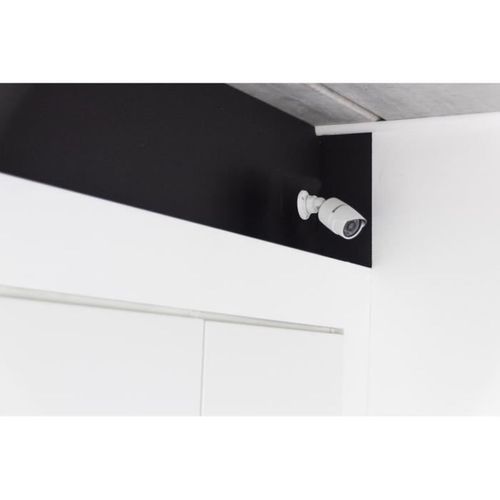 Caméra Factice Extérieure Aluminium Bullet - LED Bleue Fixe, Ip44
