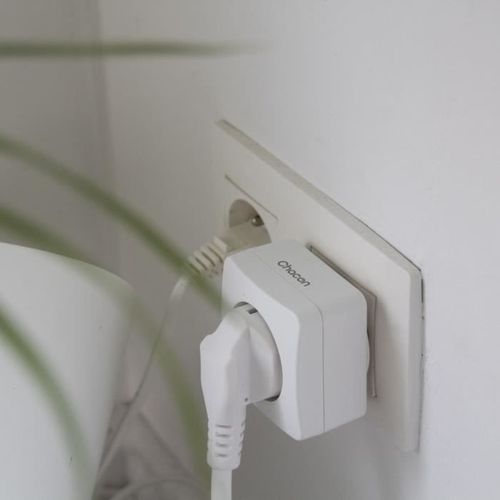 Set 2 Mini Prises - On/off - 2300 W (fr) + Télécommande - Blanc