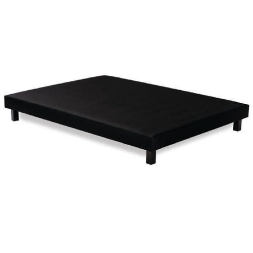 Rakenne Sommier Tapissier 160x200 - Pin Massif, 12 Lattes, Noir