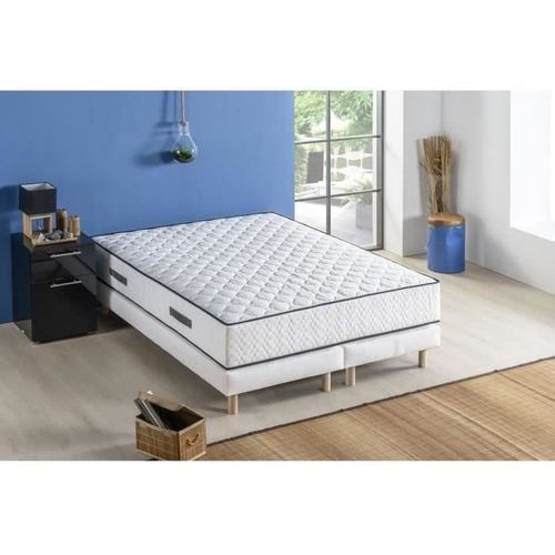 Ensemble Matelas Sommier 180 X 200 Cm Hauteur 24 Cm - Ressorts Ensachés - 7 Zones - Réversible - Fa