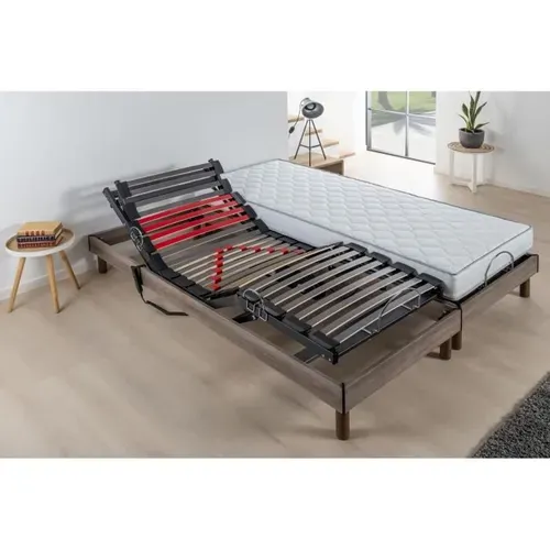 Ensemble Matelas+sommier Relaxation Électrique Comfort Samba - 2x80x200 Cm - Matelas Mousse