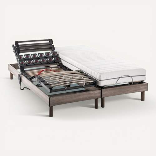 Ensemble Matelas+sommier Relaxation Électrique Ergo 2 Dreamzone - 2x80x200 Cm