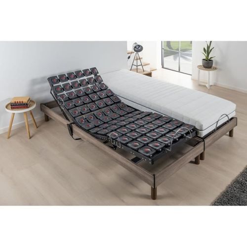 Ensemble Matelas + sommier Relaxation Électrique Ergo 9 Dreamzone - 2x80x200 Cm