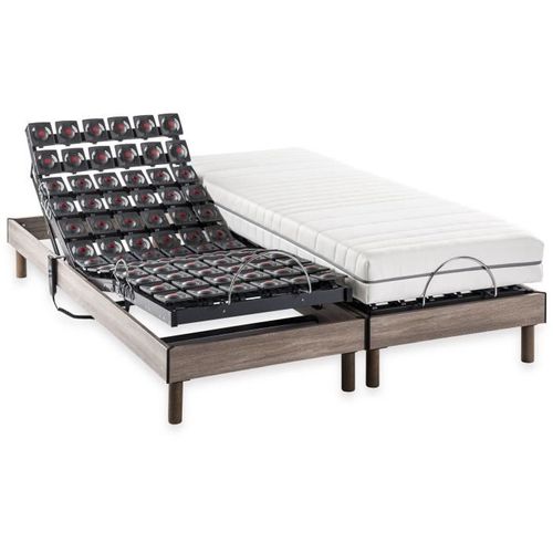 Ensemble Matelas + sommier Relaxation Électrique Ergo 9 Dreamzone - 2x80x200 Cm